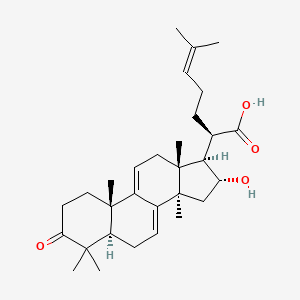 molecular formula C30H44O4 B11929234 16R-Hydroxy-3-oxolanosta7,9(11),24-trien-21-oic acid 