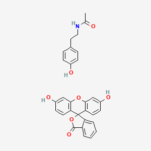 molecular formula C30H25NO7 B11929322 Fluorescein Tyramide 