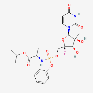 (S)-Isopropyl 2-(((S)-(((2S,3S,4R,5R)-5-(2,4-dioxo-3,4-dihydropyrimidin-1(2H)-yl)-2-fluoro-3,4-dihydroxy-4-methyltetrahydrofuran-2-yl)methoxy)(phenoxy)phosphoryl)amino)propanoate