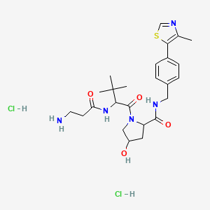 1-[2-(3-aminopropanamido)-3,3-dimethylbutanoyl]-4-hydroxy-N-{[4-(4-methyl-1,3-thiazol-5-yl)phenyl]methyl}pyrrolidine-2-carboxamide dihydrochloride