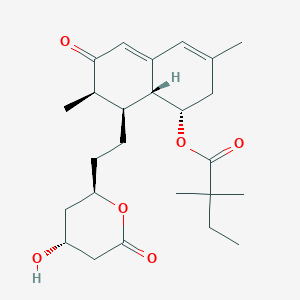 molecular formula C25H36O6 B11929396 [(1S,7R,8R,8aR)-8-[2-[(2R,4R)-4-hydroxy-6-oxooxan-2-yl]ethyl]-3,7-dimethyl-6-oxo-2,7,8,8a-tetrahydro-1H-naphthalen-1-yl] 2,2-dimethylbutanoate 