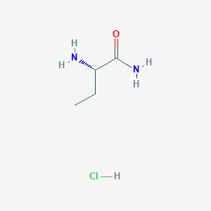 molecular formula C4H11ClN2O B119294 (2S)-2-aminobutanamide Hydrochloride CAS No. 141978-61-2