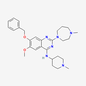 molecular formula C28H38N6O2 B11929447 7-(Benzyloxy)-6-methoxy-2-(4-methyl-1,4-diazepan-1-yl)-N-(1-methylpiperidin-4-yl)quinazolin-4-amine 