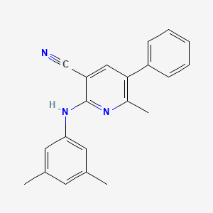 molecular formula C21H19N3 B11929509 2-(3,5-Dimethylanilino)-6-methyl-5-phenylpyridine-3-carbonitrile 