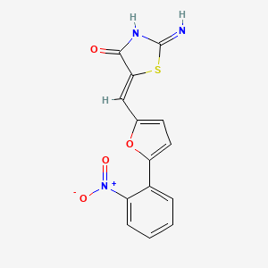 (5Z)-2-imino-5-[[5-(2-nitrophenyl)furan-2-yl]methylidene]-1,3-thiazolidin-4-one