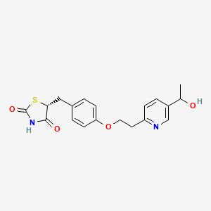 (5R)-5-[[4-[2-[5-(1-hydroxyethyl)pyridin-2-yl]ethoxy]phenyl]methyl]-1,3-thiazolidine-2,4-dione