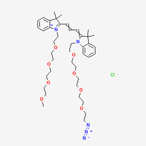 1-[2-[2-[2-[2-(2-Azidoethoxy)ethoxy]ethoxy]ethoxy]ethyl]-2-[3-[1-[2-[2-[2-(2-methoxyethoxy)ethoxy]ethoxy]ethyl]-3,3-dimethylindol-1-ium-2-yl]prop-2-enylidene]-3,3-dimethylindole;chloride