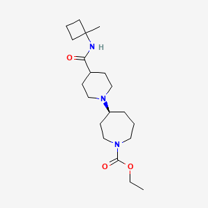 ethyl (4S)-4-[4-[(1-methylcyclobutyl)carbamoyl]piperidin-1-yl]azepane-1-carboxylate