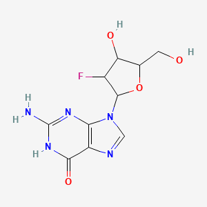 molecular formula C10H12FN5O4 B11929694 9-(2-Deoxy-2-fluoro-beta-D-arabinofuranosyl)guanine 