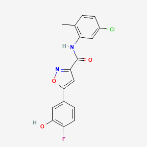 N-(5-chloro-2-methylphenyl)-5-(4-fluoro-3-hydroxyphenyl)-1,2-oxazole-3-carboxamide