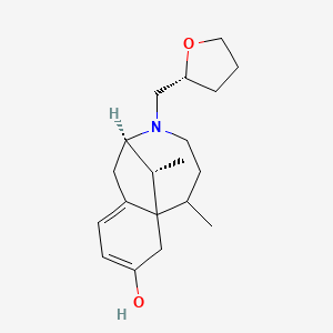 molecular formula C19H29NO2 B11929727 (8R,13R)-12,13-dimethyl-9-[[(2R)-oxolan-2-yl]methyl]-9-azatricyclo[6.4.1.01,6]trideca-3,5-dien-3-ol 