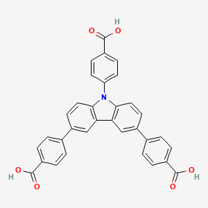 molecular formula C33H21NO6 B11929728 4,4',4''-(9H-Carbazole-3,6,9-triyl)tribenzoic acid 