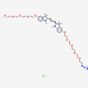 2-[3-[5-[2-[2-[2-[2-(2-Azidoethoxy)ethoxy]ethoxy]ethoxy]ethoxy]-1,3,3-trimethylindol-2-ylidene]prop-1-enyl]-5-[2-[2-[2-(2-methoxyethoxy)ethoxy]ethoxy]ethoxy]-1,3,3-trimethylindol-1-ium;chloride