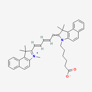 6-[1,1-dimethyl-2-[(2E,4E)-5-(1,1,3-trimethylbenzo[e]indol-3-ium-2-yl)penta-2,4-dienylidene]benzo[e]indol-3-yl]hexanoate