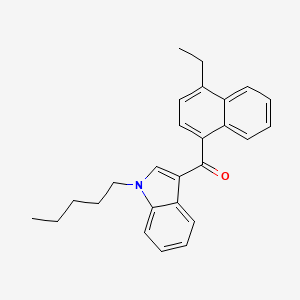 molecular formula C26H27NO B1192986 4-Ethylnaphthalen-1-yl-(1-pentylindol-3-yl)methanone CAS No. 824959-81-1