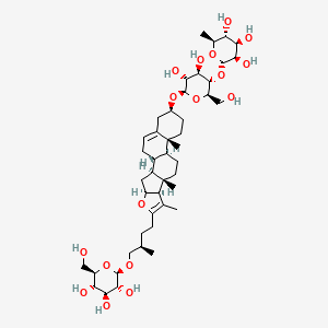 molecular formula C45H72O17 B11929902 Furostan, beta-D-glucopyranoside deriv 