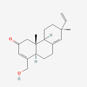 molecular formula C19H26O2 B1192991 (4aR,4bS,7S,10aR)-7-ethenyl-1-(hydroxymethyl)-4a,7-dimethyl-4b,5,6,9,10,10a-hexahydro-4H-phenanthren-3-one 