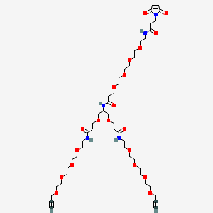 molecular formula C49H81N5O20 B11929912 Mal-PEG4-bis-PEG4-propargyl 