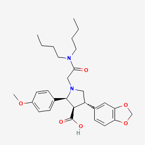 (2S,3R,4S)-4-Benzo[1,3]dioxol-5-yl-1-dibutylcarbamoylmethyl-2-(4-methoxy-phenyl)-pyrrolidine-3-carboxylic acid