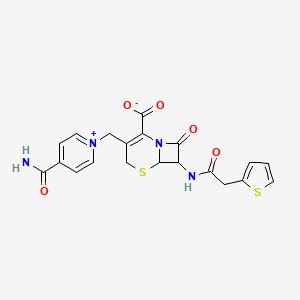 molecular formula C20H18N4O5S2 B11929966 Cefalonium (anhydrous) 