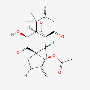 [(1S,2S,5R,7R,8S,10S,11R,13S)-10-hydroxy-12,12-dimethyl-6-methylidene-9,16-dioxo-14-oxapentacyclo[11.2.2.15,8.01,11.02,8]octadecan-7-yl] acetate