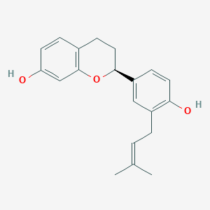 (2S)-7,4'-dihydroxy-3'-prenylflavan