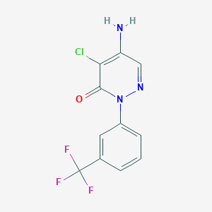 molecular formula C11H7ClF3N3O B119301 去甲基诺氟草酮 CAS No. 23576-24-1