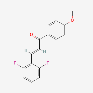 molecular formula C16H12F2O2 B1193011 (e)-2,6-Difluoro-4'-methoxychalcone 
