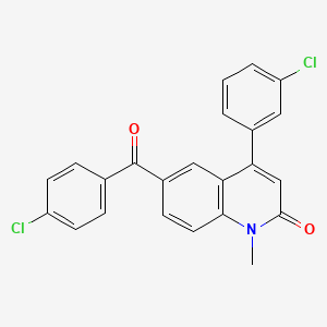 molecular formula C23H15Cl2NO2 B11930121 6-(4-chlorobenzoyl)-4-(3-chlorophenyl)-1-methyl-2(1H)-quinolinone CAS No. 192187-33-0