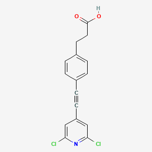 3-[4-[2-(2,6-Dichloropyridin-4-yl)ethynyl]phenyl]propanoic acid