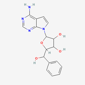 (2R,3R,4S,5R)-2-(4-amino-7H-pyrrolo[2,3-d]pyrimidin-7-yl)-5-((R)-hydroxy(phenyl)methyl)tetrahydrofuran-3,4-diol