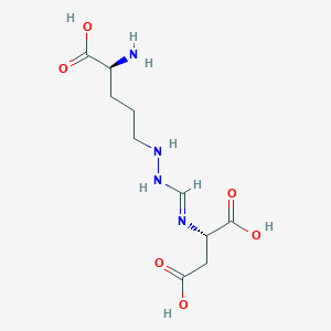 molecular formula C10H18N4O6 B11930161 ((E)-(2-((S)-4-amino-4-carboxybutyl)hydrazono)methyl)-L-aspartic acid 