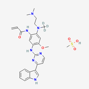 N-[2-[2-(dimethylamino)ethyl-(trideuteriomethyl)amino]-5-[[4-(1H-indol-3-yl)pyrimidin-2-yl]amino]-4-methoxyphenyl]prop-2-enamide;methanesulfonic acid