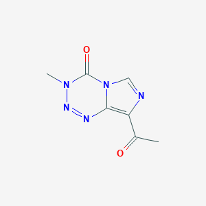 molecular formula C7H7N5O2 B1193023 8-Acetyl-3-methylimidazo[5,1-d][1,2,3,5]tetrazin-4-one 