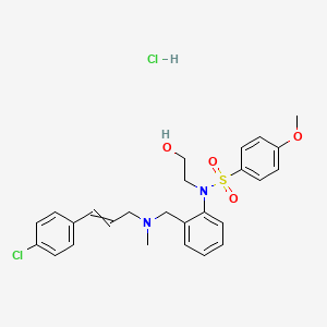 N-[2-[[3-(4-chlorophenyl)prop-2-enyl-methylamino]methyl]phenyl]-N-(2-hydroxyethyl)-4-methoxybenzenesulfonamide;hydrochloride