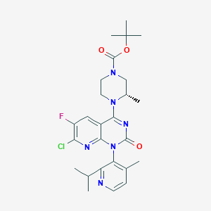 Tert-butyl (s)-4-(7-chloro-6-fluoro-1-(2-isopropyl-4-methylpyridin-3-yl)-2-oxo-1,2-dihydropyrido[2,3-d]pyrimidin-4-yl)-3-methylpiperazine-1-carboxylate