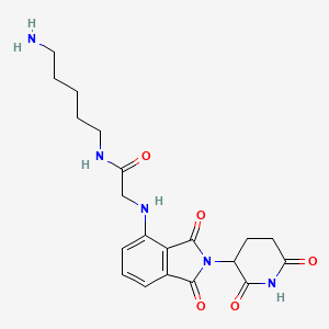 molecular formula C20H25N5O5 B11930494 Thalidomide-NH-amido-C5-NH2 