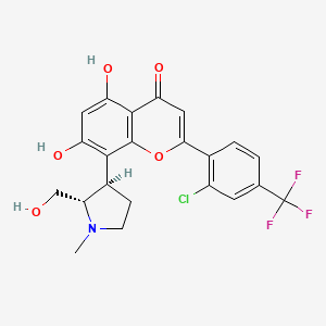 molecular formula C22H19ClF3NO5 B11930495 (2S,3R)-Voruciclib 