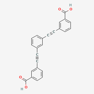 molecular formula C24H14O4 B11930538 3,3'-(1,3-Phenylenebis(ethyne-2,1-diyl))dibenzoic acid 