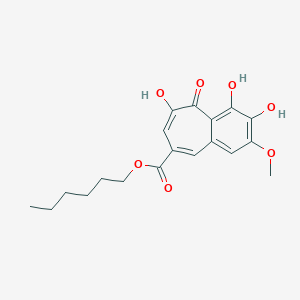 Hexyl 3,4,6-trihydroxy-2-methoxy-5-oxo-5H-benzo[7]annulene-8-carboxylate