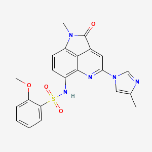 2-methoxy-N-[2-methyl-6-(4-methylimidazol-1-yl)-3-oxo-2,7-diazatricyclo[6.3.1.04,12]dodeca-1(12),4,6,8,10-pentaen-9-yl]benzenesulfonamide