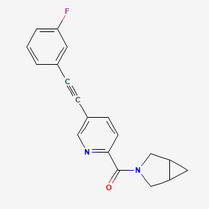 molecular formula C19H15FN2O B11930720 3-Azabicyclo[3.1.0]hexan-3-yl(5-((3-fluorophenyl)ethynyl)pyridin-2-yl)methanone 