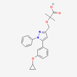 2-((5-(3-Cyclopropoxyphenyl)-1-phenyl-1H-pyrazol-3-yl)methoxy)-2-methylpropanoic acid