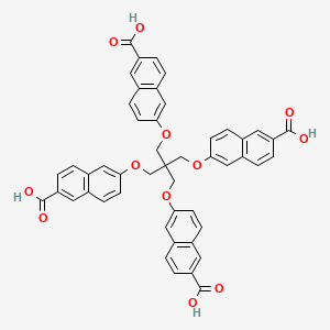 molecular formula C49H36O12 B11930815 6,6'-((2,2-Bis(((6-carboxynaphthalen-2-yl)oxy)methyl)propane-1,3-diyl)bis(oxy))bis(2-naphthoic acid) 