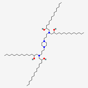 molecular formula C66H136N4O4 B11930840 1-[3-[4-[3-[Bis(2-hydroxytetradecyl)amino]propyl]piperazin-1-yl]propyl-(2-hydroxytetradecyl)amino]tetradecan-2-ol 