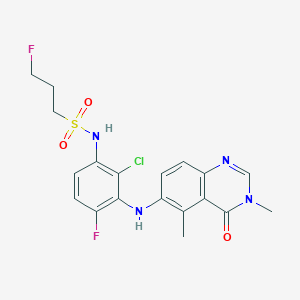 molecular formula C19H19ClF2N4O3S B11930845 Tinlorafenib CAS No. 2573781-75-4