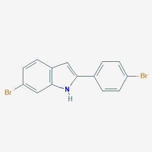 molecular formula C14H9Br2N B119309 6-溴-2-(4-溴苯基)-1H-吲哚 CAS No. 28718-96-9