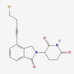 molecular formula C17H15BrN2O3 B11930912 Lenalidomide-acetylene-Br 