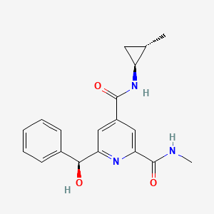 6-[(S)-hydroxy(phenyl)methyl]-2-N-methyl-4-N-[(1S,2S)-2-methylcyclopropyl]pyridine-2,4-dicarboxamide