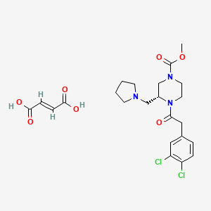 (E)-but-2-enedioic acid;methyl (3R)-4-[2-(3,4-dichlorophenyl)acetyl]-3-(pyrrolidin-1-ylmethyl)piperazine-1-carboxylate